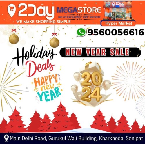 2day Mega Store wishing you and your loved ones a very happy new year, offering great offers and big deals. 
https://2daymegastore.com/


#megastore #groceryshop #2daymegastore #Kharkhuda #Sonipat #Haryana #Dairyproducts #Frozenfoods #Snacks #newyearsale #bigoffer #greatdiscount