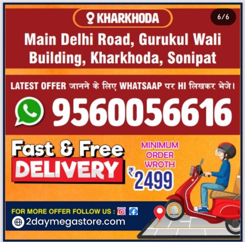 Free and fast delivery for your grocery items available at 2day Mega Store! Get all your daily essentail at your home. 2dadmegastore is providing home delivery facility which is absolutely fast and free. 

https://2daymegastore.com/

#2daymegastore #groceryhaul #fastdelivery #foodandbeverages #homedelivery #freedelivery #megamarket #megastore