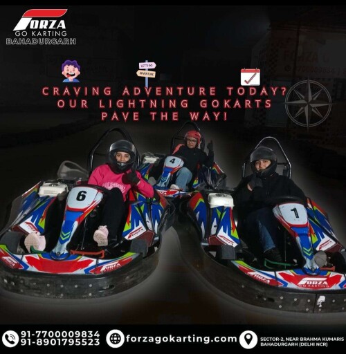 Forza go karting, Flash by fast with our blazing go-karting pass! Join the excitement and share your own unforgettable moments with us!
Forza Go Karting, a very exciting and worthy place to visit in Delhi NCR for spending your leisure time. Go-karting refers to a kart race game in a track, which can be either outdoor track or indoor track. Go-karting now only make your day adventurous but it has health benefits too as like boost confidence, increases oxygen flow in body, boost the feel good factor and many more than cannot be neglected. Forza go karting refers visitor safest and provides professional kart racer for learning karting. Either you can come as a tourist or a learner at Forza, Delhi NCR. Fill your life with adventure and body with adrenaline with our Go-karting track.

https://forzagokarting.com/

#Gokarts #Forzagokarting #adventureloverDelhi #adventureloverIndia #thrillandchill #adventurecravings #GokartingDelhi #gokartingBahadurgarh
