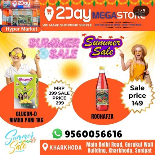 Summer essential sales exclusively at 2Day Mega Store, Kharkhuda, Haryana. A grocery store is another form of retailing, primarily focusing on selling food, along with non-food household products, such as bathroom or cleaning products, to their consumers. Generally, most grocery stores will carry canned items, fish, dairy products, raw and prepared meats, baked products, fresh and frozen fruits and vegetables, and many different snacks.

https://2daymegastore.com/
#Supermarket #kharkhoda #shoppingplace #superexcited #summersale #shoppingplaceKharkhoda