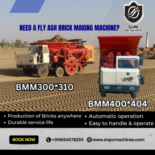 SNPC Machine pvt ltd is a brick on wheel factory with mobile brick making machine. Our two main type of machines are BMM-160 &BMM-300 semi & fully automatic resp. These machines mould brick while moving on wheel with a reduction of 45% cost & 3 times stronger brick as well. Machines requires fuel consumption & prepared raw material for its workinglike gyara, mud etc. Customer can order machine from any state/country or can visit us for their own satisfaction Thankyou for considering our site. 
For more queries please contact us: 8826423668
https://www.snpcmachines.com/

#brickmakingmachine #claybrickmakingmachine #innovationinbrickmaking #worldbestbrickmakingmachine #fastestbrickmakingmachine #snpcIndia #snpcmachines #brickmakingmachineIndia #brickmakingmachineHaryana #brickmakingmachineAssam #mobilebrickmakingmachine #offroadconstruction #offroadbrickmakingmachine #constructionequipment #constructionmachinery #ecofriendlybrickmakingmachine