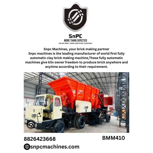 SNPC Machine pvt ltd is a brick on wheel factory with mobile brick making machine. Our two main type of machines are BMM-160 &BMM-300 semi & fully automatic resp. These machines mould brick while moving on wheel with a reduction of 45% cost & 3 times stronger brick as well. Machines requires fuel consumption & prepared raw material for its workinglike gyara, mud etc. Customer can order machine from any state/country or can visit us for their own satisfaction Thankyou for considering our site. 
For more queries please contact us: 8826423668
https://snpcmachines.com/
#brickmakingmachine #claybrickmakingmachine #innovationinbrickmaking #worldbestbrickmakingmachine #fastestbrickmakingmachine #snpcIndia #snpcmachines #brickmakingmachineIndia #brickmakingmachineHaryana #brickmakingmachineAssam #mobilebrickmakingmachine #offroadconstruction #offroadbrickmakingmachine #constructionequipment #constructionmachinery #ecofriendlybrickmakingmachine