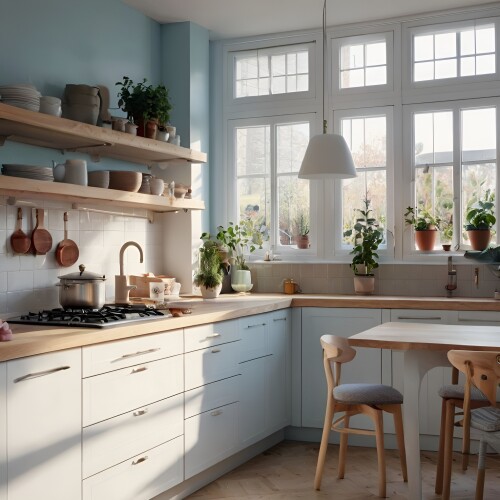 Leonardo Kino XL Bright modern Scandinavian kitchen with white 0