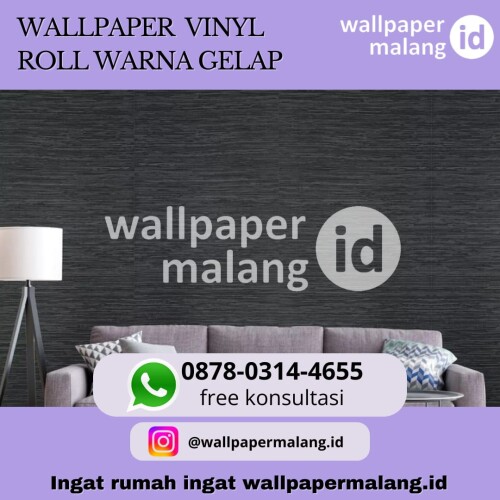 wallpaper vinyl roll warna gelapp